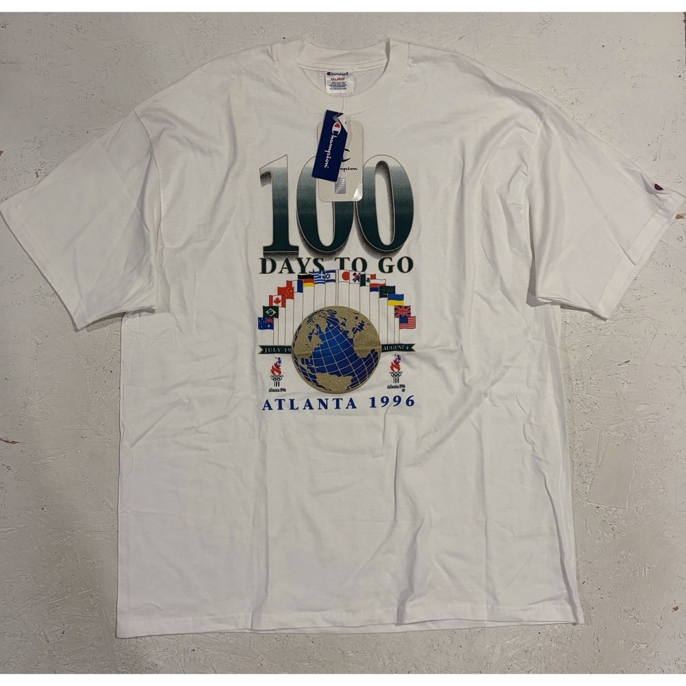 New Vintage 1996 Atlanta Olympics Single Stitched T-Shirt Size 2XL Olympiad XXVI - Picture 1 of 10